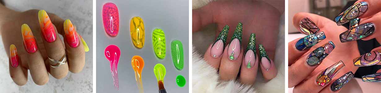 stained glass nail design